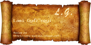 Lami Gyöngyi névjegykártya